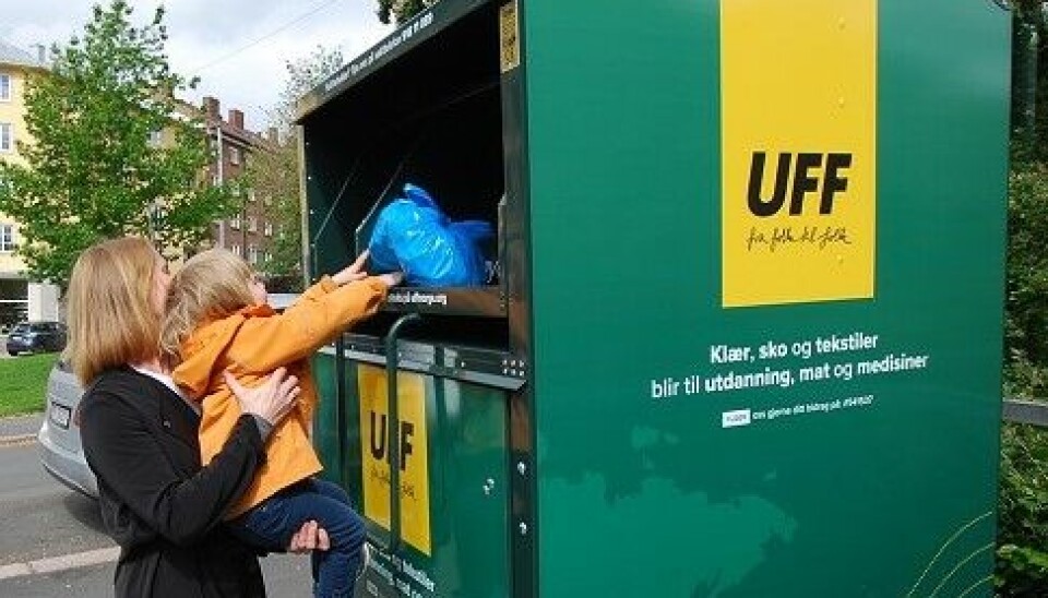 UFFs containere for brukttøy kaster godt av seg.