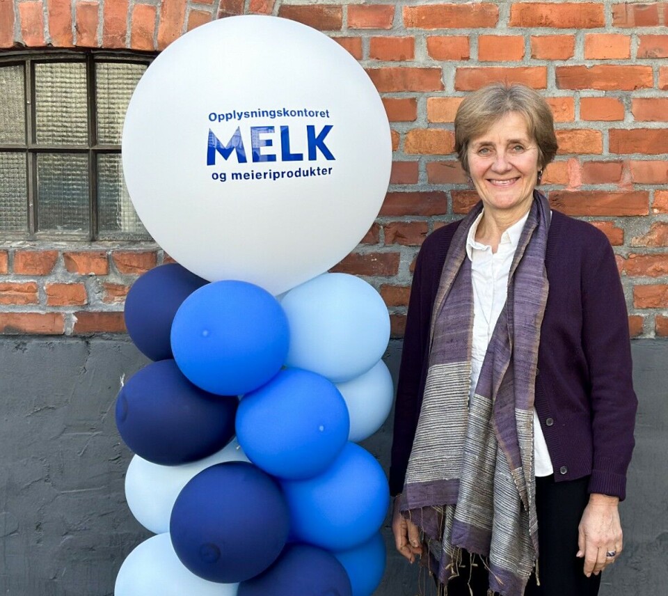 Ida Berg Hauge, direktør for Opplysningskontoret for melk og meieriprodukter, under presentasjonen av kontorets nye navn og logo.