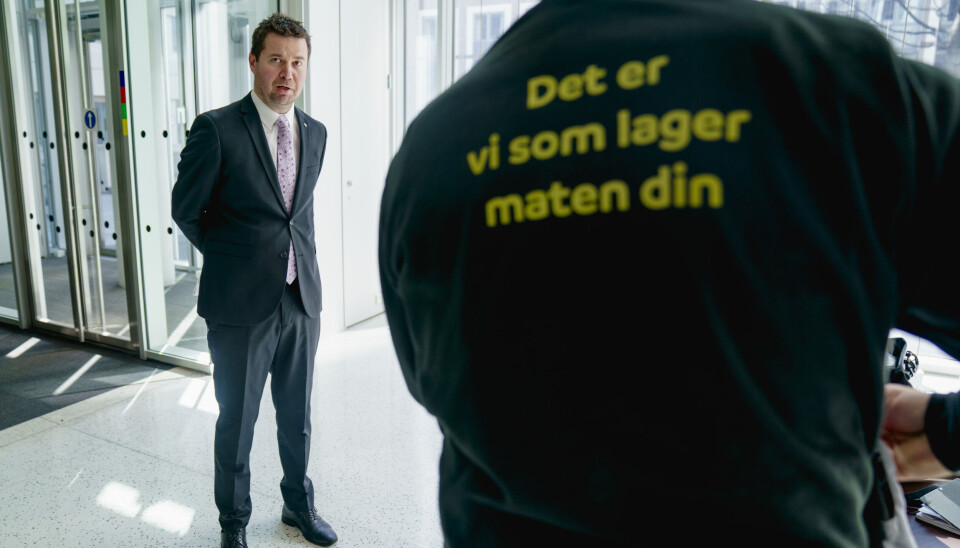 Landbruks- og matminister Geir Pollestad like før bondeorganisasjonene overleverte sine krav til årets jordbruksoppgjør.