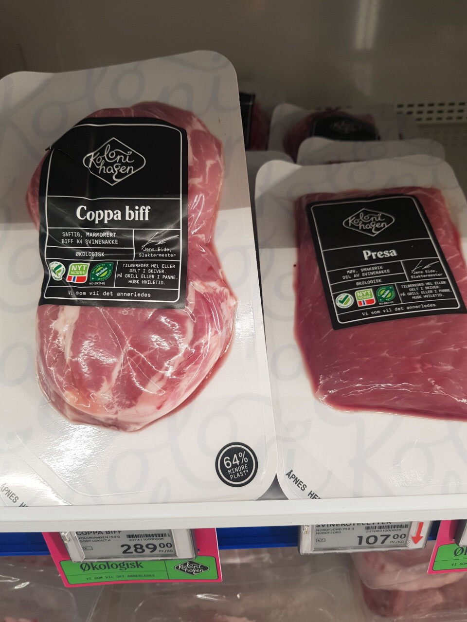 Nakken utgjør den beste stykningsdelen på grisen, mener Kolonihagen. Det har resultert i to nye grillprodukter av øko-gris.