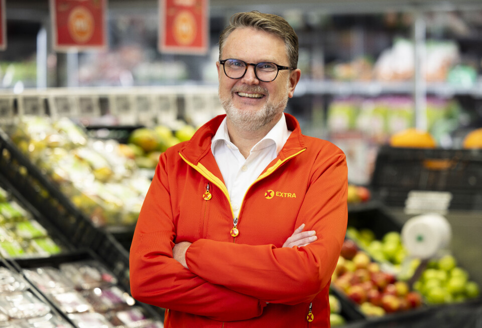 Kjededirektør Håvard Jensen i Extra gleder seg over den enorme volumveksten på frukt og grønt.
