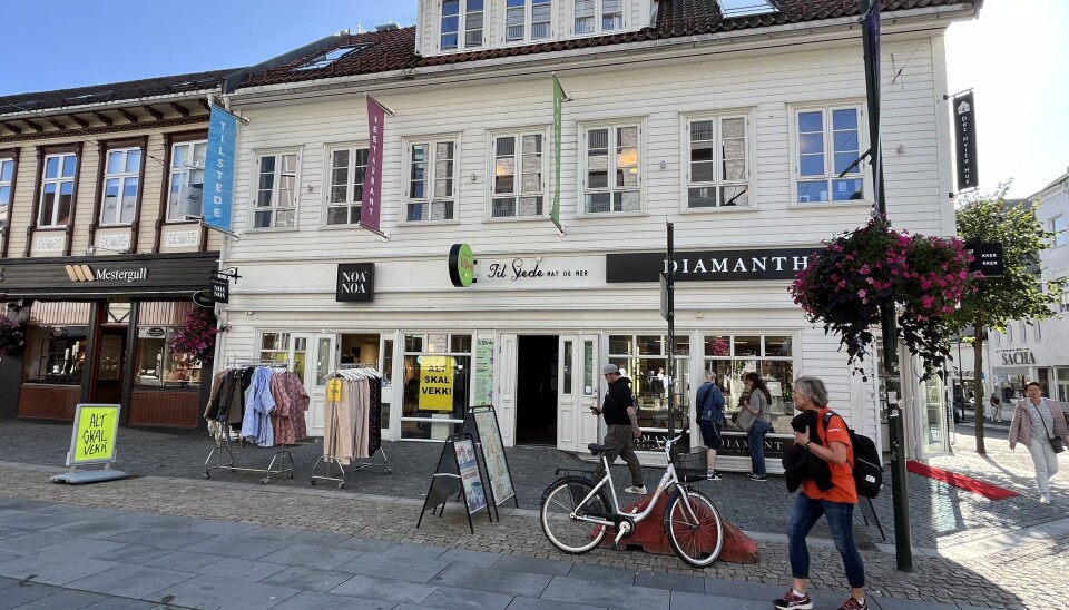 Historisk sus: Det hvite hus i Kristiansand har en lang historie. Blant annet var det her Hennig-Olsen startet sin iskremproduksjon.