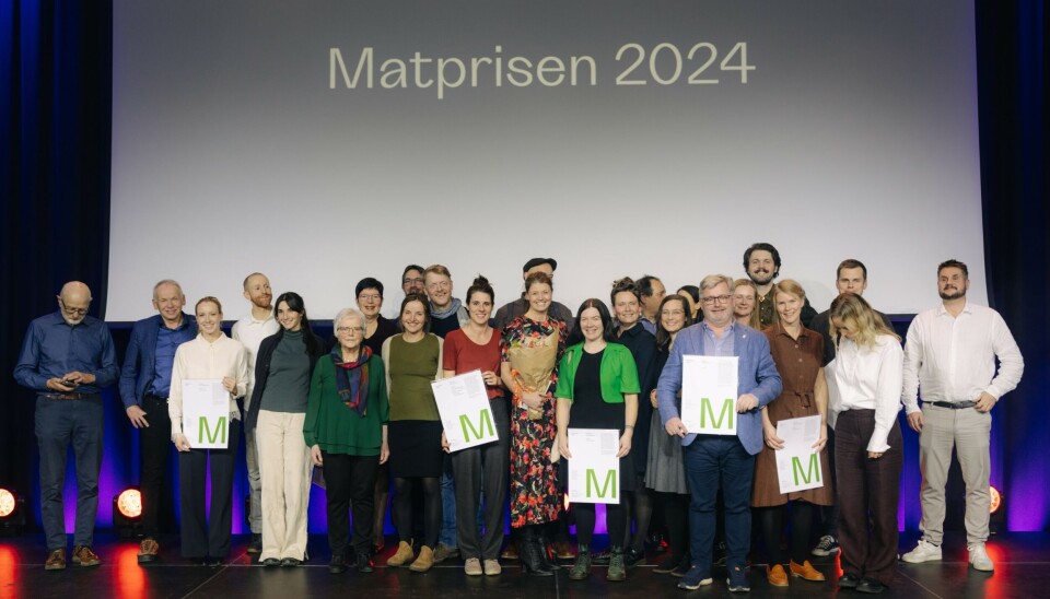 En stor bukett stolte mennesker etter at utdelingen av Matprisen 2024 var unnagjort.