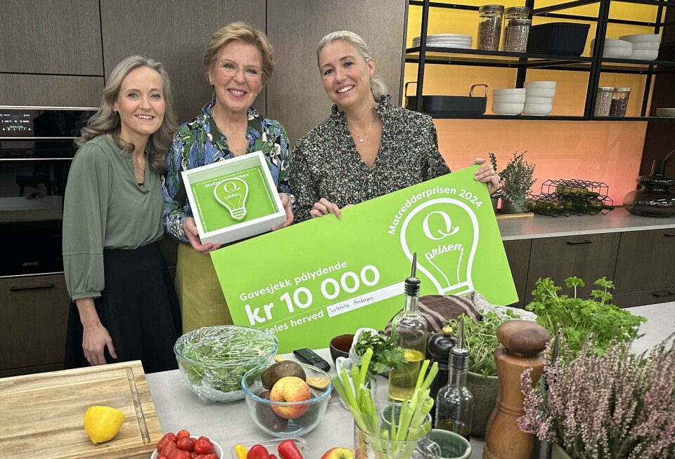 Mette Nygård Havre, grunnlegger av folkebevegelsen Spis opp maten, prisvinner Wenche Andersen og Q-sjefen Kristine Aasheim.
