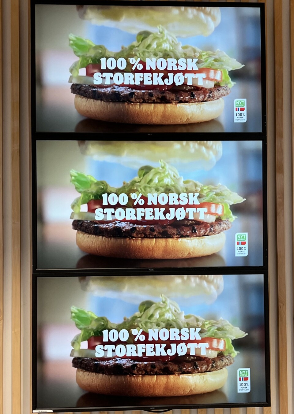 Ren vare: Burgerne er 100 prosent kvernet, norsk storfekjøtt, forsikrer burgerkjedene.