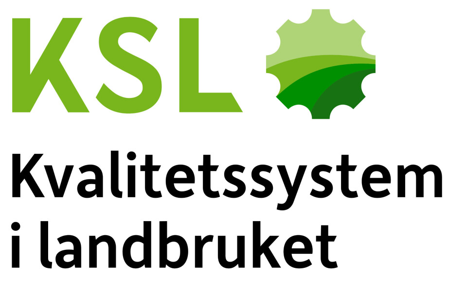 KSL er bondens eget verktøy for internkontroll og kvalitetssikring. Logo: Stiftelsen Norsk Mat KSL er bondens eget verktøy for internkontroll og kvalitetssikring.
