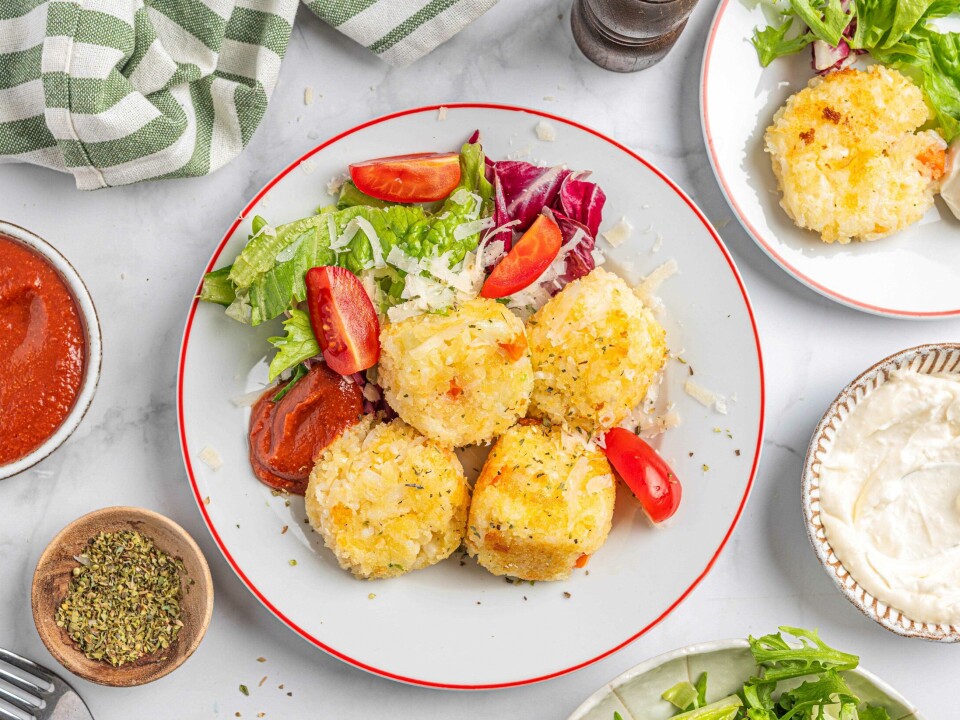 Vinneroppskriften: Arancini av resteris, risboller med smeltende kjerne. Vinneroppskriften: Arancini av resteris, risboller med smeltende kjerne.